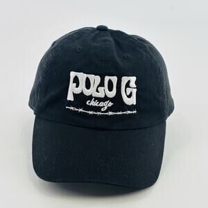 Polo G Chicago Rapper Hat Cap Strapback Columbia Records Black One Size Hip Hop